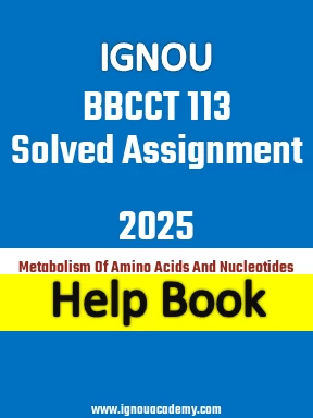 IGNOU BBCCT 113 Solved Assignment 2025